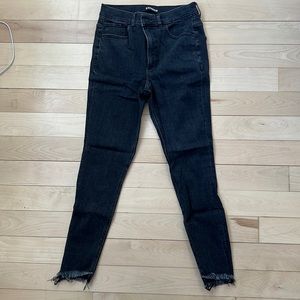 Express faded black ankle leggings jeans size 6R